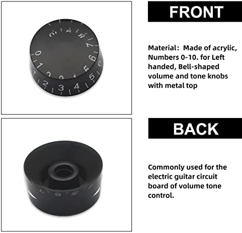 Копчиња за контрола на брзината на Saphue 4PCS за електрични садови за гитара гитара тон копчиња за копчиња