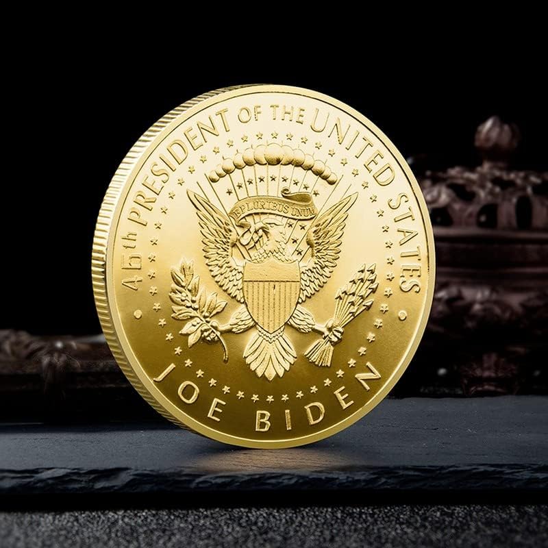 2021 46 Ти Претседател На Соединетите Држави Бајден Портрет Олеснување Комеморативна Монета Сребрена Монета Златна Монета Бајден Монета