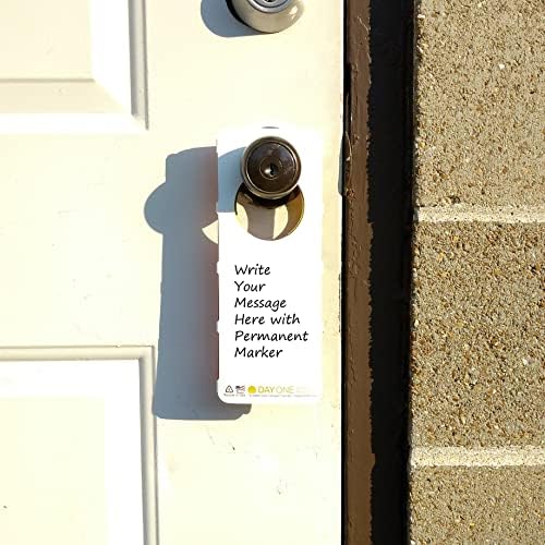 6 еднострано „Не вознемирувај“ знак за закачалка од пластична врата, а) 2 пакет
