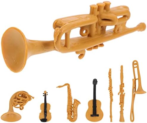 ToyVian Worlds Најмали играчки 8PCS Музички инструмент модел музички инструмент фигура поставена мала статуа на музички инструменти колекционерски