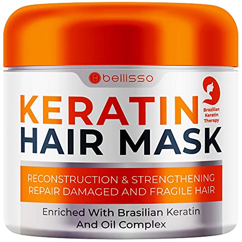 Маска за коса Белисо кератин - Третман со хидрантен кондиционер за суво оштетена коса и масажер со скалп и четка за влажна
