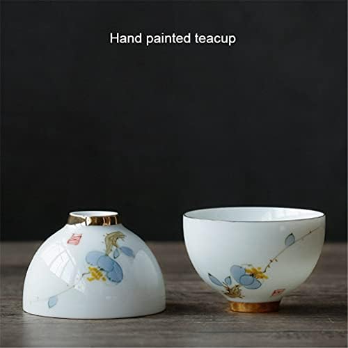 Nfguy 9 сет рачно насликан слива цвет Кунг Фу чај сет традиционална кинеска услуга за чај од бел порцелан