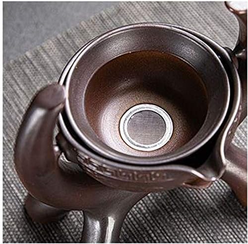 Shypt керамички камен мелење полуавтоматски чај сет, креативен кунг фу чај чај постави креативни материјали за церемонија на чај