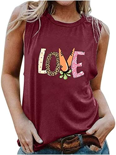 Loveубовни кошули за жени смешни резервоари врвови симпатични графички маички цветни кошули облечени обични loveубовно писмо печатење маичка