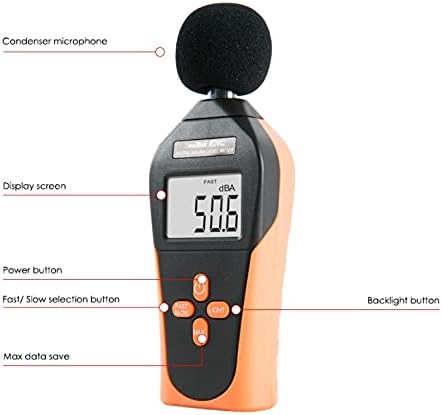TWDYC 130DB дигитален звук детектор за звук метро ниво на бучава тестер за децибела мерач Професионално мерење