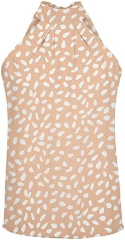 Тинејџерски девојки Обични врвови на блуза без ракави, отворено запчан спандекс леопард печати цветни плетени врвови JC JC