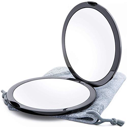 Зголемување Компактен Огледало За Чанти, 1x/10x Зголемување-Двострано Патување Шминка Огледало, 4 Инчен Мал Џеб Или Чанта Огледало. Изобличување