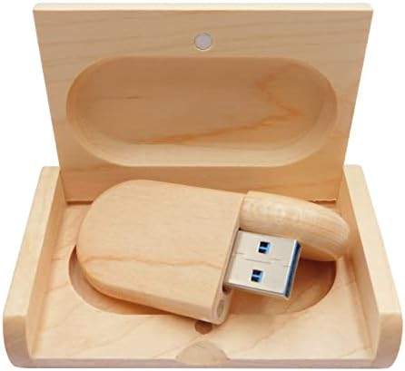 Chauuxee USB3.0 Дрвени палецот на палецот на блицот со кутија за Божиќ роденден ги претставува деловните подароци за Денот на вineубените