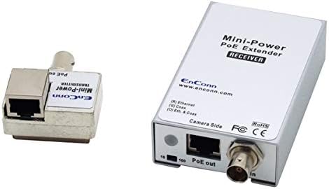 Enconn Mini Power PoE Ethernet Extender постави коаксијален кабел за IP безбедност CCTV камера