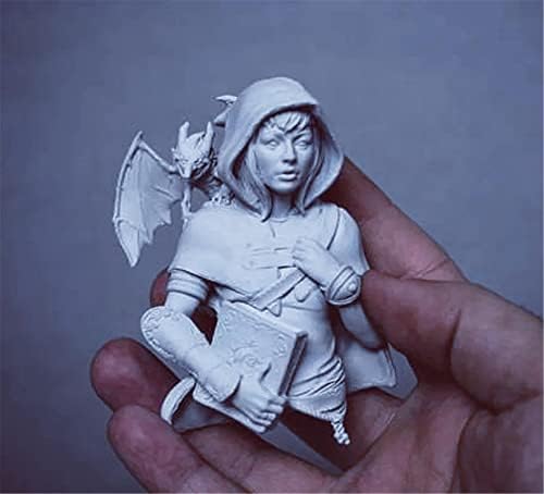 Гудмоел 1/12 Античка фантазија елф женски воин смола фигура на биста модел / неискористен и необоен војник комплет за кастинг / YV-672