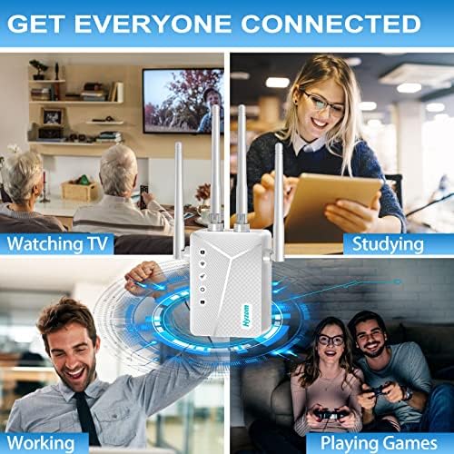 WiFi Продолжувач Сигнал Засилувач и Засилувач до 9882 квадратни метри.ft - Долго Опсег Покриеност WiFi Повторувач За Дома, Со Ethernet