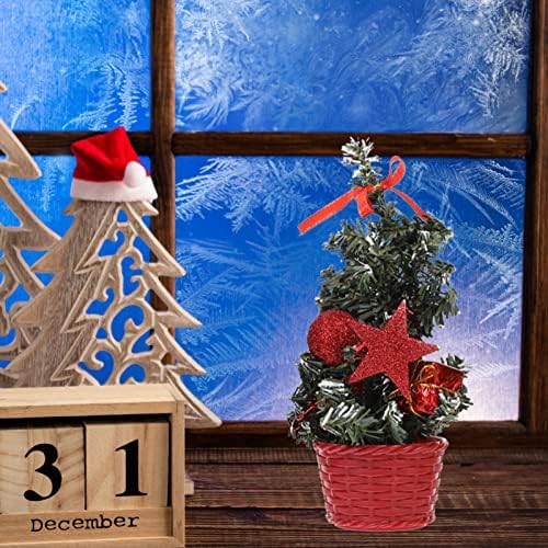 Анголска Декорација Дрво Минијатурен Бор: 3 парчиња Вештачко Кондензирано Божиќно Дрво Мини Празнично Дрво Шише Четка Дрво Со Лента