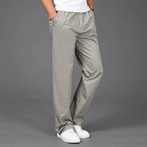 Миашуи кујнски панталони мажи мажи мода лабава памук плус големина џеб чипка до еластични панталони за половината панталони