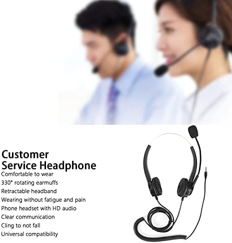 Слушалките за услуги на клиентите FECAMOS, течно комуникациски професионални деловни слушалки лесни за влечење на главата за канцеларии)