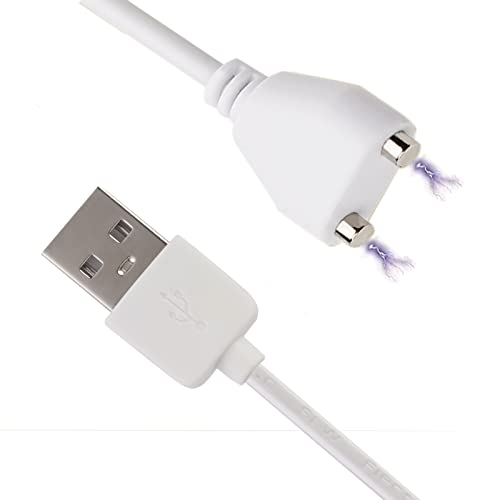 CSDWELL MAGNET USB DC CHABER кабел за замена на кабел за полнење 10мм/0,39inch, 2Counts, бело