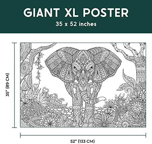 Декали Дизајнира Постер За Боење Слонови | Џиновски Постер За Боење За Возрасни И Деца Со Сцена Во Џунгла