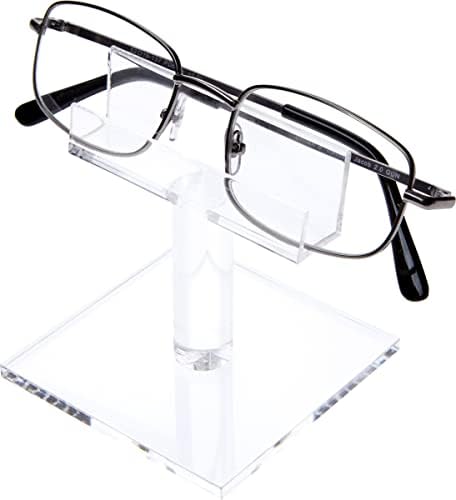 Плимор чист акрилен квадратен дисплеј штанд за рамки за очила, 2,625 H x 3 W x 3 D