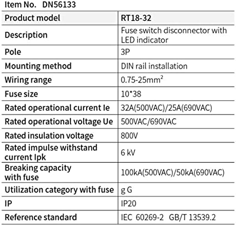 БЕЛОФ 1pcs Држач За Осигурувачи 3p 10x38mm Осигурувачи База Кутија Индикатор Светлина AC IP20 Брз Удар Керамички Цилиндрични Јадро