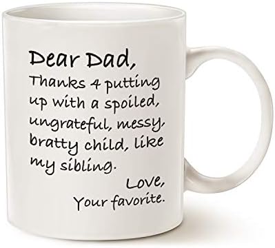 Денот на татковците Мауаг Смешна тато кафе, драг татко, благодарам 4 ставајќи се со расипан. Loveубов, вашите омилени најдобри роденденски подароци за чаша татко татк?