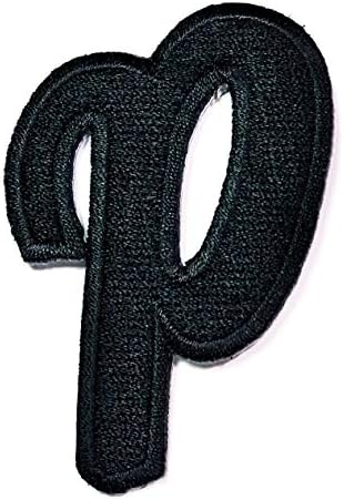 Парита азбука букви А до z лепенка црна буква p шие железо на апликација извезена ранец Поло маица елек ткаенина за вез за шиење на
