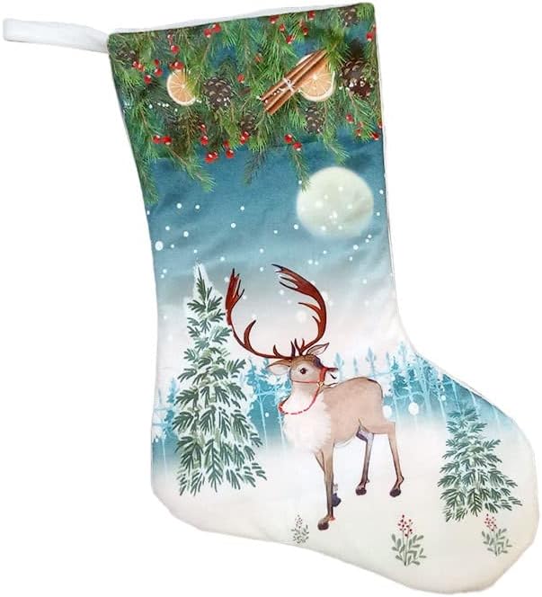 Божиќна Обвивка Венец Собрани Божиќни Чорапи Приврзок Божиќна Декорација Материјали 12 Инчни Божиќни Чорапи Торба За Подароци Компатибилна