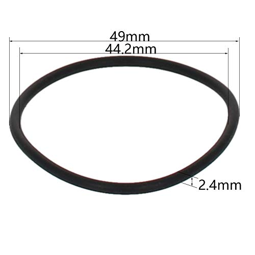 Othmro нитрилна гума О-прстени 49мм ОД 44,2мм ID 2,4мм ширина, метрички запечатување заптивка, пакет од 1