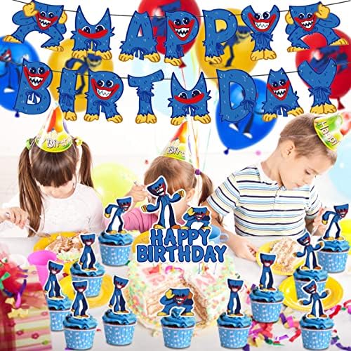 Оој Хорор Игра Роденден Декорации Со Среќен Роденден Банер Големи Торта Блузи, Малку Кекси Топпери, Балони За Момчиња Девојки Возрасни Игра