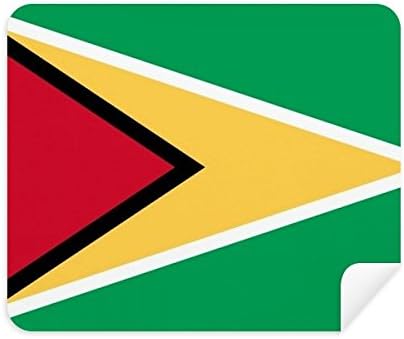 Национално Знаме На Гвајана Јужна Америка Земја Чистење На Крпа За Чистење На Екранот 2 парчиња Велур Ткаенина