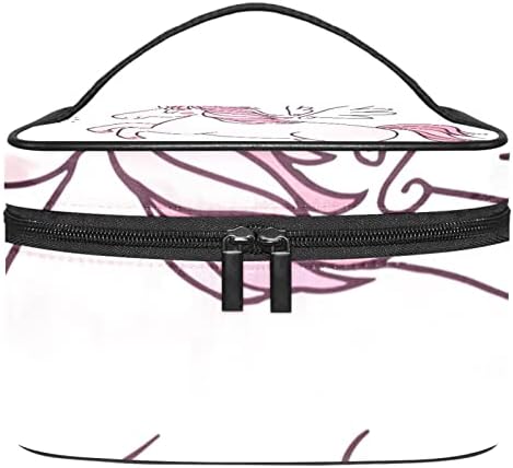 Тоалетна Торба, Козметичка Торба За Шминка За Патувања За Жени Мажи, Цртан Филм Со Еднорог Розов Цвет