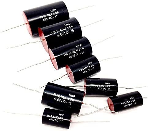 2PCS полипропилен без електро -електродиран комбинација на фреквенција на фреквенција на аудио спојување, 6.2UF 400V
