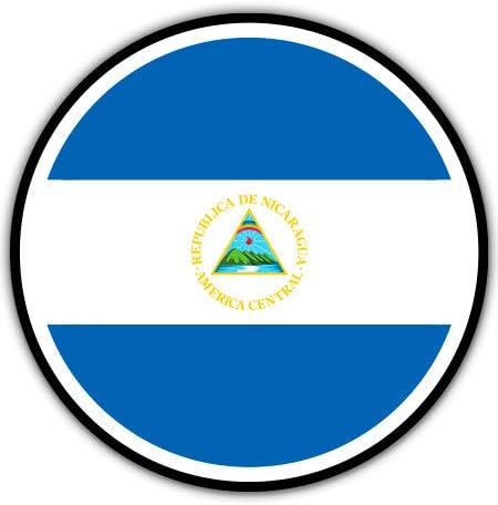 GT Graphics Nicaragua Flag - 3 налепница за винил - за лаптоп за автомобили I -PAD Телефон Хард капа - водоотпорна декларација