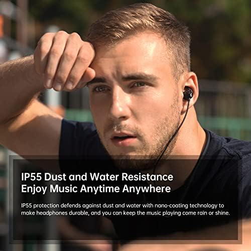 Уредувач Bluetooth Безжични Активни Слушалки За Поништување На Бучава-Слушалки за Вратот 13 часа Playtime, Ip55 Водоотпорни Стерео