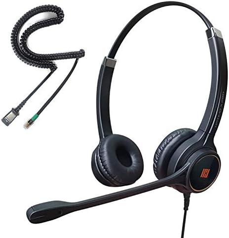 IPD IPH-255 Optimo-X Duo Duo Ear Shoise Canceling, кабел слушалки за телефонски центар, канцелариски и фиксни телефони со U10P-S