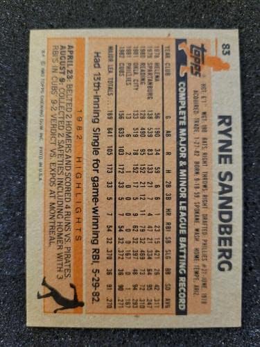 Рајан Сандберг 1983 Топс дебитант РЦ 83 ЧИКАГО КУБС! - картички за дебитантски плочи од бејзбол