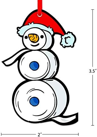 Божиќен украс на снежникот Сикохом, 2 x 3,5 Смешен Божиќен украс за деца, снежен човек што виси украси за украсување на новогодишни