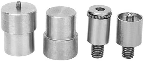 4PCS Сребрено копче за прицврстување на калапот Постави не'рѓосувачки челик рачни делови за притискање на машината за 651/633/831 копче за