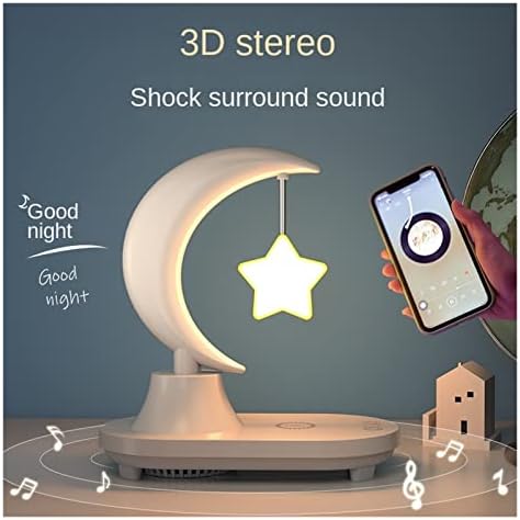 Зиону Bluetooth звучник Шарена нето црвена атмосфера ноќна светлина Смарт креативен подарок за кревет безжично полнење светло месечина