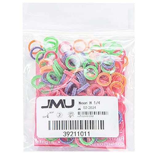 JMU Неон Ортодонтски гумени ленти 1/4 инчи тешки 6,5oz 500 пакет интраорални еластични ленти латекс бесплатни стоматолошки гумени ленти направени