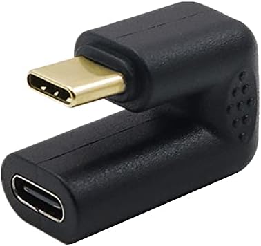 Адаптер за облик на облик на Qaoquda USB C U, 180 степени под агол USB 3.1 тип Ц машки до женски адаптер за облик на облик 4K60Hz Резолуција