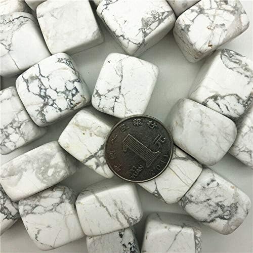 Ruitaiqin shitu 100g 10-30 mm бел тиркизен чакал најголемиот дел од тиркизна бела здроби кристална риба резервоар природни камења и минерали ylsh114