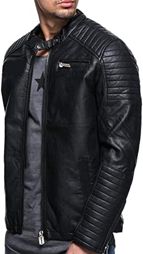 ADSSDQ кожа јакна мажи, зимски изедначи палта за дами класичен долг ракав плус големина кожена надворешна облека