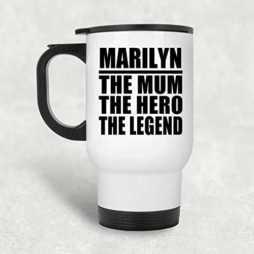 Дизајнирајте го Мерилин мајката Херој Легендата, бела патувачка кригла 14oz не'рѓосувачки челик изолиран Тумблер, подароци за роденденски
