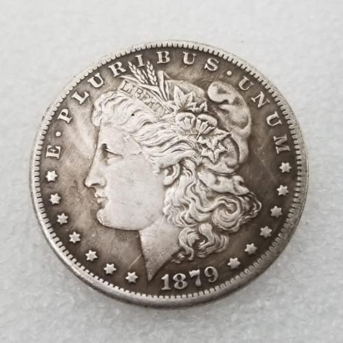 Кокрит копија 1879-Морган долар од сребрена монета-реплика во САД стари оригинални пред-монети со сувенири за хобо колекција хоби колекција