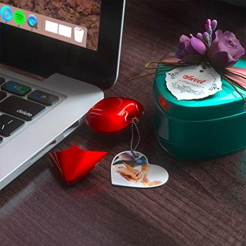 Meinami Прилагодено Облик НА Срце USB Флеш Диск Прилагодено Свадба Палецот Диск Со Слика И Подарок Кутија 16GB USB3. 0 1000PACK