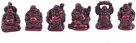 Кинески смеа среќа статуи на Буда, 6 фигурини поставени 1 “