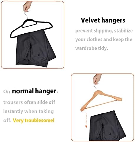 Heimp Premium Non-Slip Velvet Handvers.20 Пакувајте тенок простор заштеда на палто, закачалки што не се лизгаат, закачалки