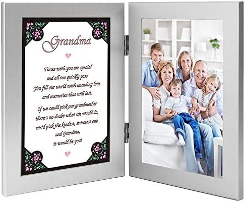 Подароци за поезија сладок роденден или подарок за Денот на мајката, баба ти си специјална картичка, додадете 4x6 инчи фотографија во двојна рамка