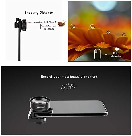 Munchbox.com HD Optic Camera Camera Comeone Lens 100mm Макро леќи Супер макро леќи за iPhonex XS Max Samsung S9 Сите паметни телефони