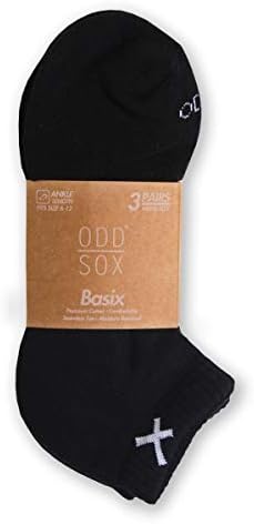 Чорапи за глуждови со чудни сокс басикс мажите за жени атлетски лесни 3 пакувања