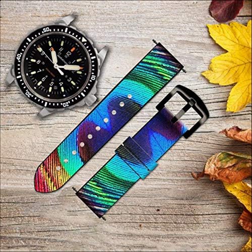 CA0059 PEACOCK LEATHER & SILICONE SMART WATCH BAND лента за смарт часовник SmartWatch Smartwatch Smart Watch Smart Watch
